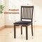Costway Modern Dining Chair Set of 2/4 with Slanted High Backrest Wear-resistant PVC Leather